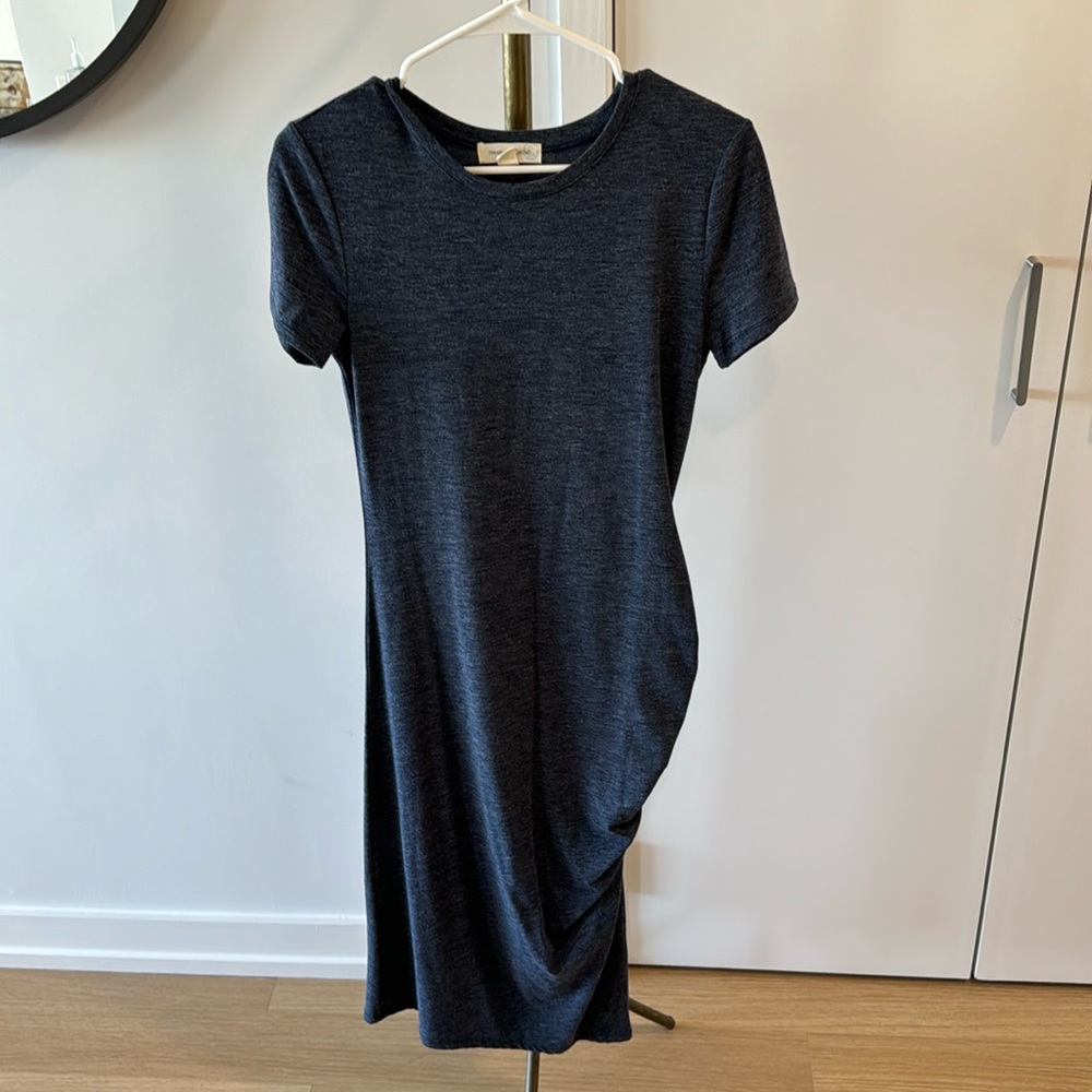 Ruched side t-shirt dress